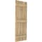 Ekena Millwork Americraft 5-Board, 3 Batten Exterior Real Wood Joined Board-n-Batten Shutters, ARW401BB518X77UNH, PR ARW401BB518X77UNH - alternate 2